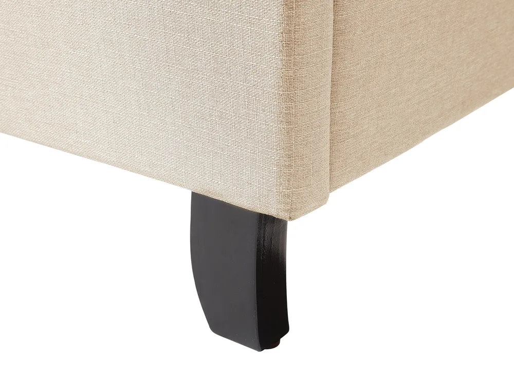 Bett mit Lattenrost Stoff BORDEAUX 180 x 200 cm Beige_712175