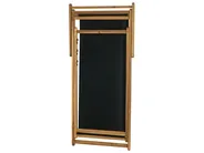 Folding Deck Chair ANZIO Acacia Wood Black_957702