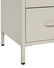 Nachttisch mit 2 Schubladen MALAVI Metall Hellbeige_1053147