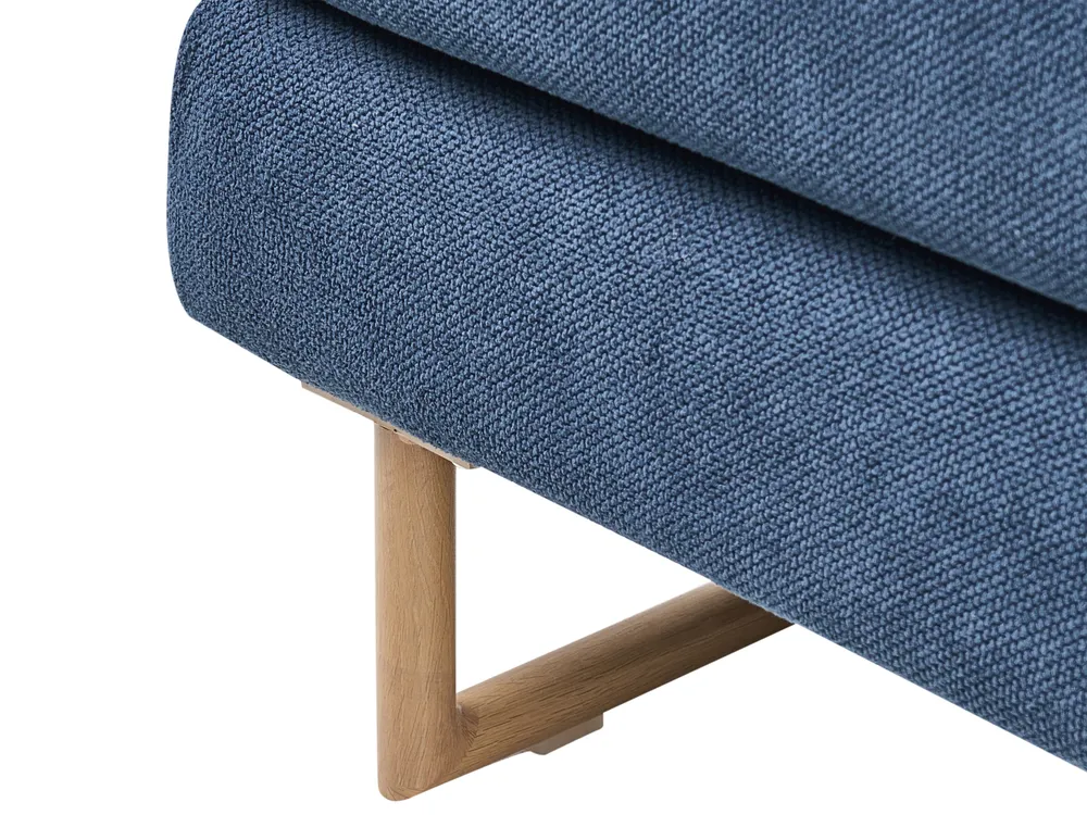 Sofa Bed 3 Seater JERSLEV Fabric Blue_1012921