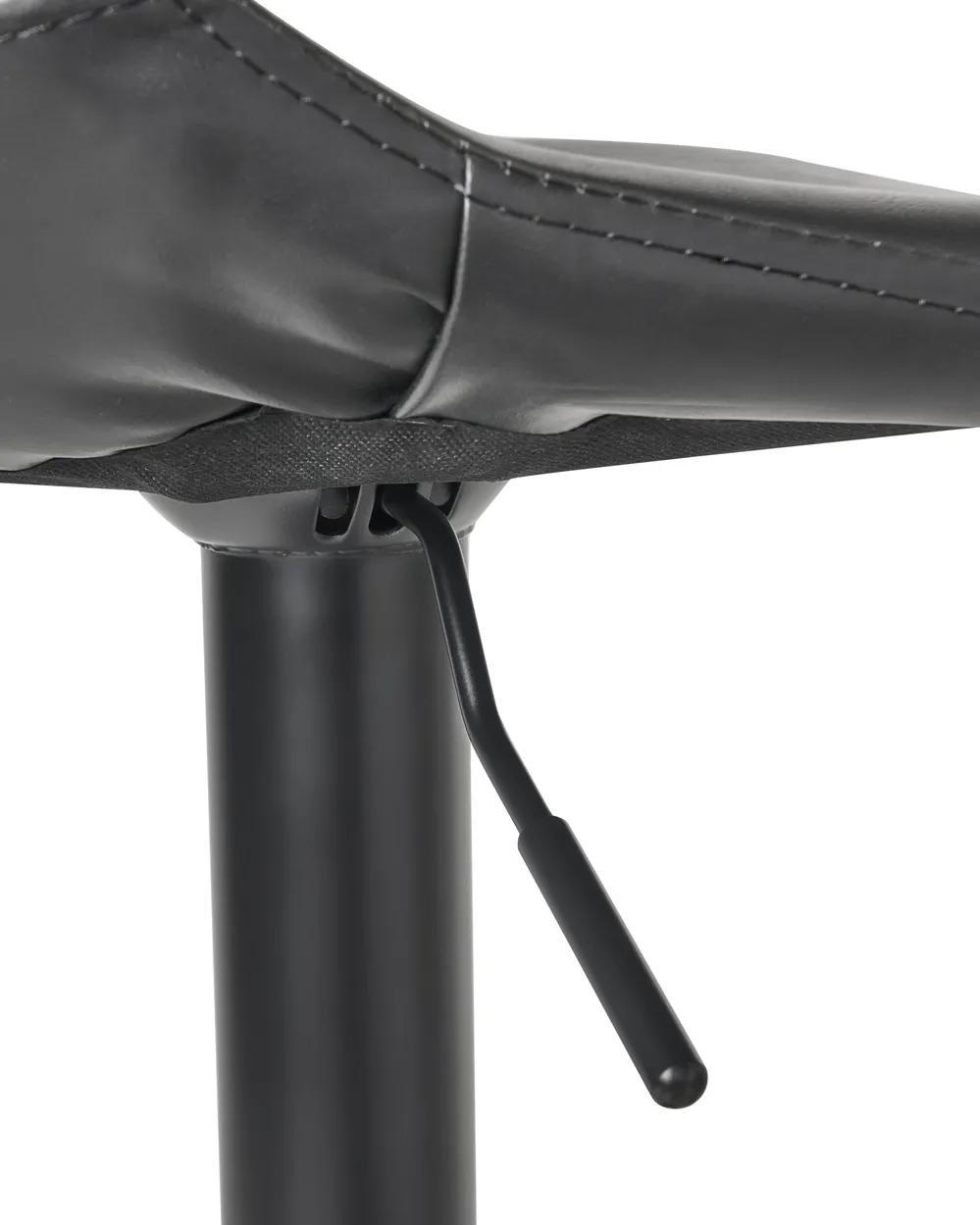 Set of 2 Bar Stools LEBRIJA Swivel Faux Leather Black_1011408
