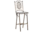 Gartenbar Set klappbar BORMIO Metall Schwarz_966382