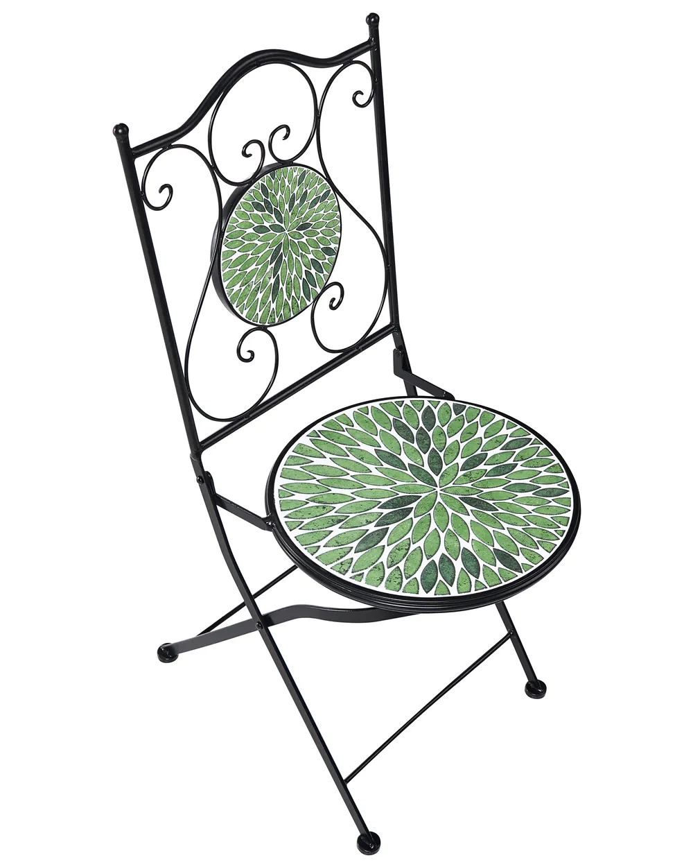 Gartenstuhl 2er Set CIVATE Metall Schwarz_1066030