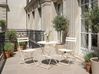 Bistro Set FIORI Metall Cremeweiß