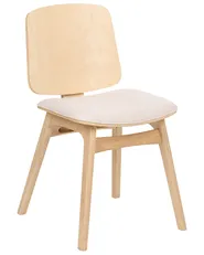 Esszimmerstuhl 2er Set CHARLESTON Holz Hellbraun / Hellbeige_1070710