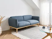 Sofa 3-Sitzer LJUNG Stoff Blau_1076577