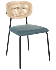 Esszimmerstuhl 2er Set MAYETTA Rattan Blaugrün_931873