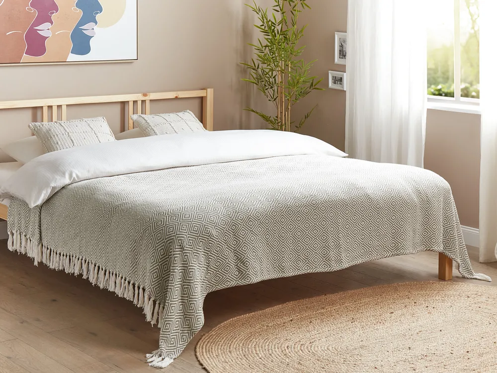 Tagesdecke TOUTLI Baumwolle 200 x 220 cm Taupe