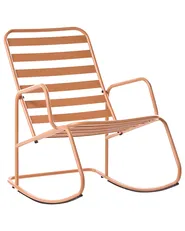 Garten-Schaukelstuhl TURI Metall Goldbraun_1020861