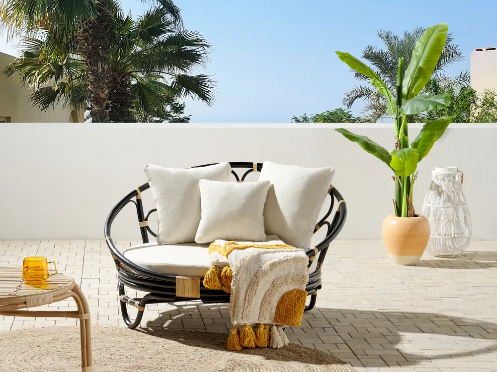 Sonneninsel ROSSANO Rattan Schwarz