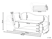 Linksseitige Chaiselongue MERI mit Stauraum Kunstleinen Hellbraun_937711