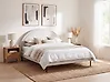 Bett mit Lattenrost Stoff MARGUT 160 x 200 cm Hellbeige