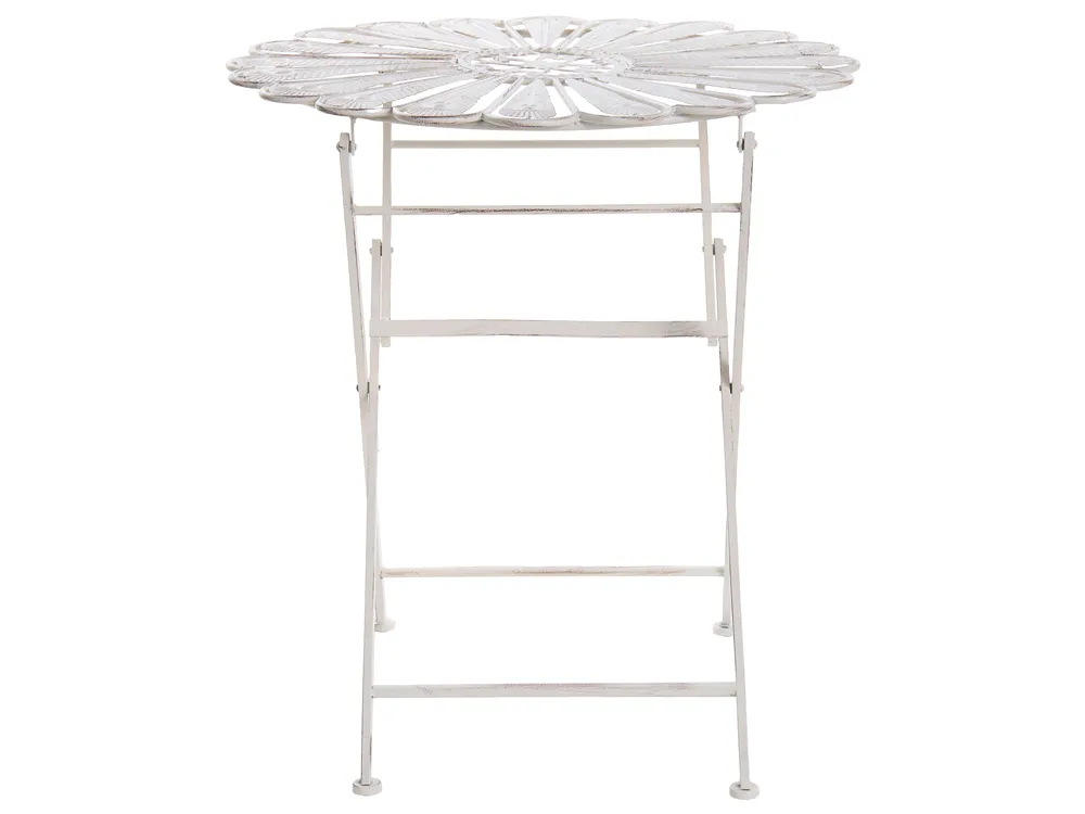 Bistro Set klappbar PAVIA Metall Cremeweiß_1046321