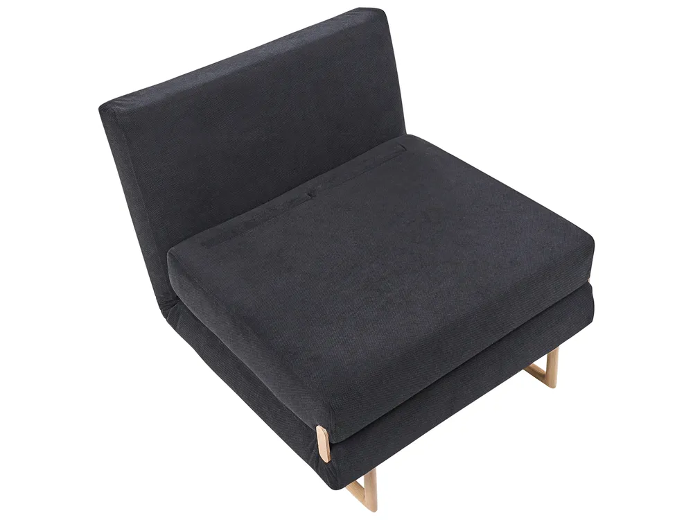 1-Sitzer Schlafsofa JERSLEV Stoff Schwarz_1010107