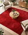 Shaggy-Teppich EVREN Rot 200 x 200 cm