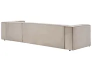 Ecksofa 3-Sitzer VERNON Samtstoff Beige linksseitig_887789