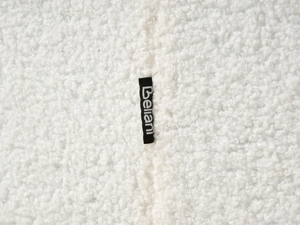 Verstellbares Bett ohne Kopfteil Bouclé DUKE 90 x 200 cm Cremeweiß_1011423