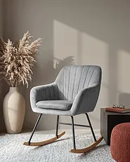 Rocking Chair LIARUM Velvet Grey_1151310