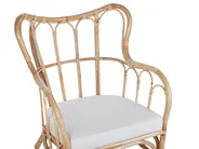 Lounge Set mit Tisch 4-Sitzer BRINDISI Rattan Naturfarben_796589