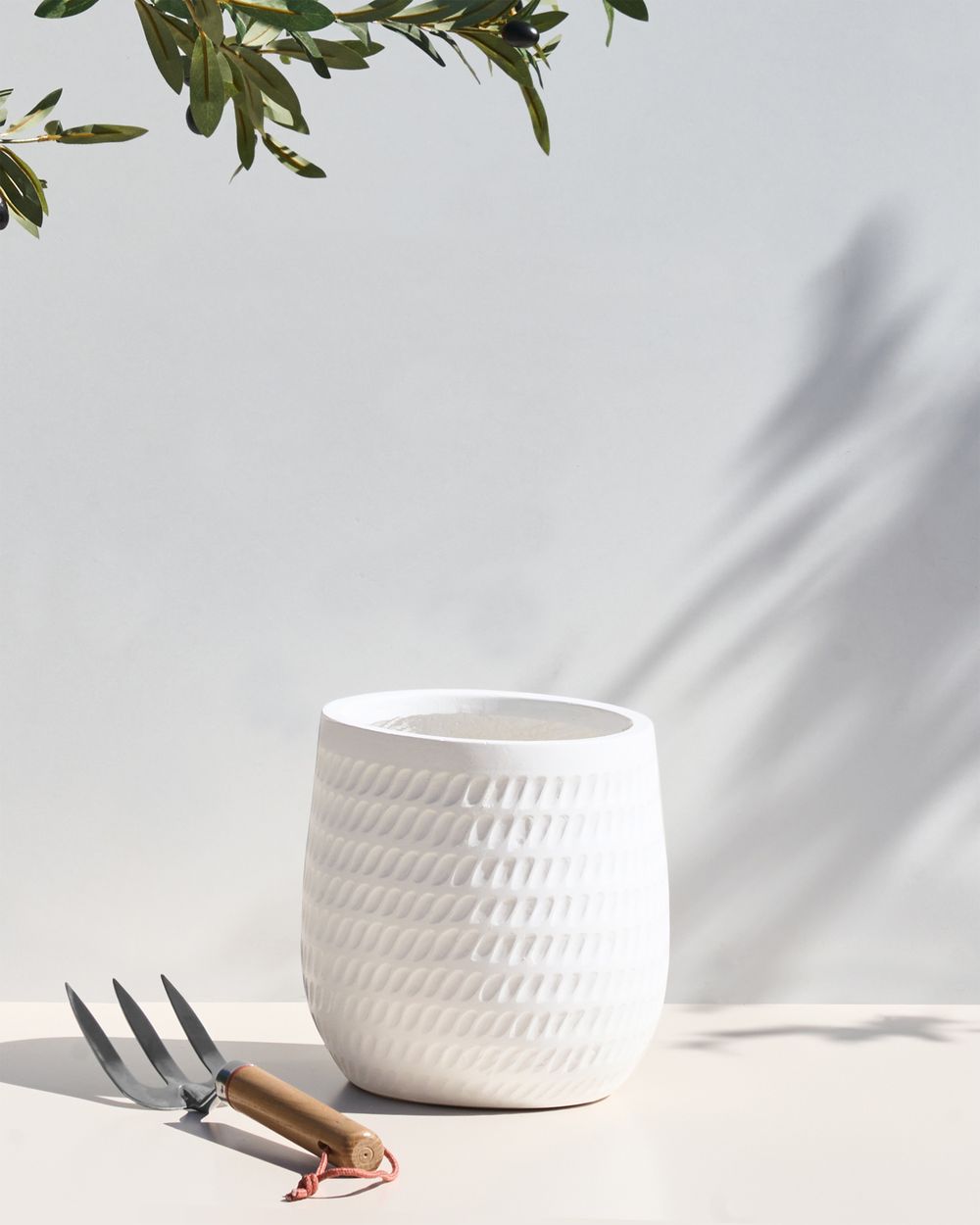 Blumenkübel LIVADIA 20 cm Cremeweiß