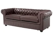 Sofa 3 Seater CHESTERFIELD Leather Brown_539822