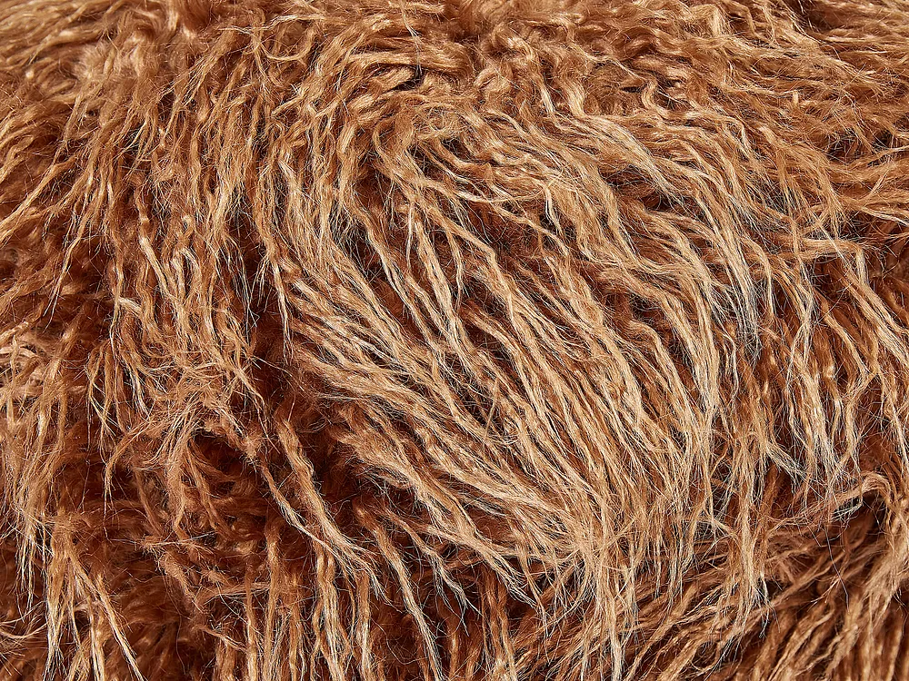 Pouffe TUKKI Faux Fur Brown_938910