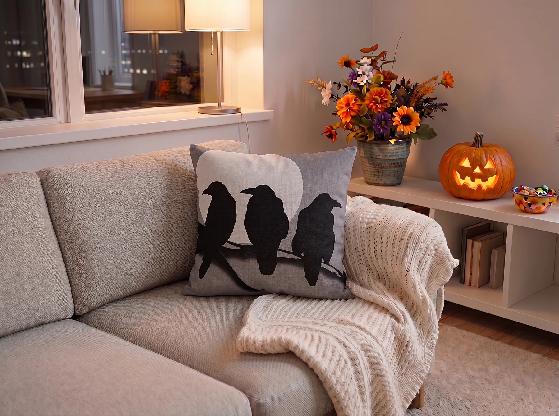 Set of 2 Decorative Cushions ORADEA 45 x 45 cm Velvet Grey Animal Pattern_830081