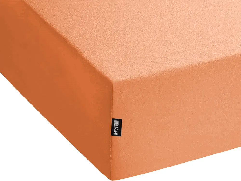 Spannbettlaken JANBU 160 x 200 cm Baumwolle Orange_845928