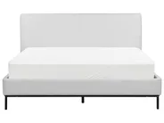 Bett mit Lattenrost Stoff CORIO 160 x 200 cm Hellgrau_903198