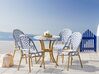 Outdoor Bistrotisch RIFREDDO 70 cm 70 cm Sicherheitsglas Blau