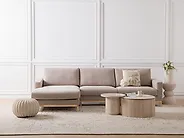 Ecksofa SIGGARD Stoff Taupe rechtsseitig_1172231
