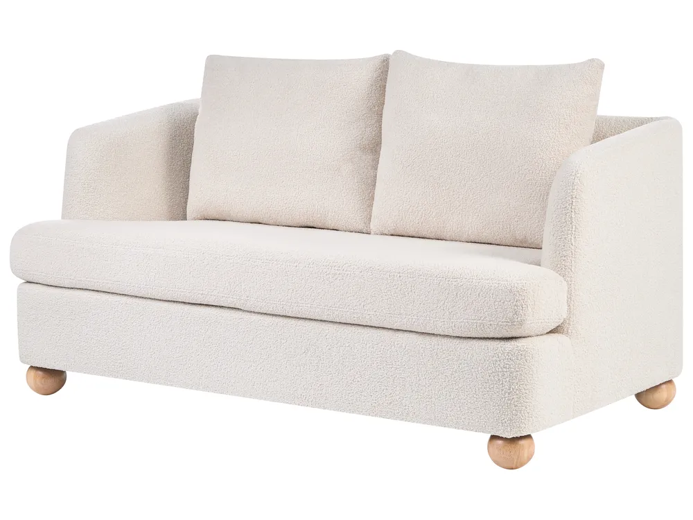 Sofa 2-Sitzer RATTVIK Bouclé Cremeweiß_1066664