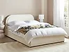 Bett mit Stauraum QUILLIEN Bouclé Hellbeige 140 x 200 cm