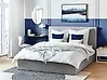 Bett mit Stauraum LORIENT Stoff Grau 160 x 200 cm