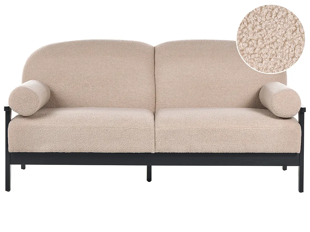 Bank 3-zits PILARNE Bouclé Beige_1159353