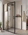 Duschkabine LANGUI 90 x 120 x 190 cm Schwarz