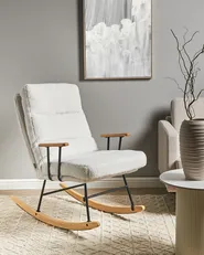 Rocking Chair ESKELIN Reclining Boucle Off-White_974730