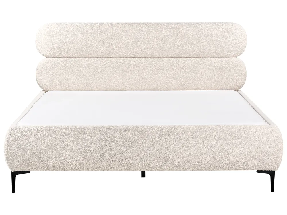 Bed Boucle LESSAY 180 x 200 cm (EU Super King) Off-White_982248
