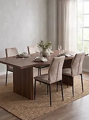 Esszimmerstuhl 4er Set ROCHEPORT Stoff Taupe_1175265