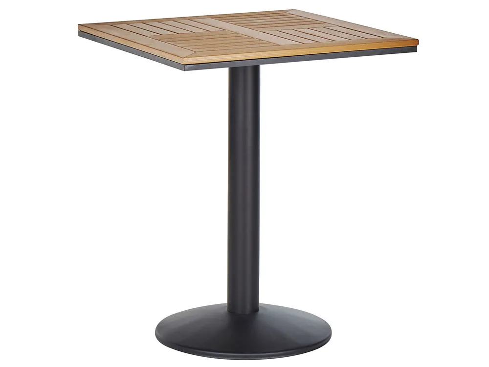 Outdoor Bistrotisch PALMI 60 cm 60 cm Holzoptik Braun