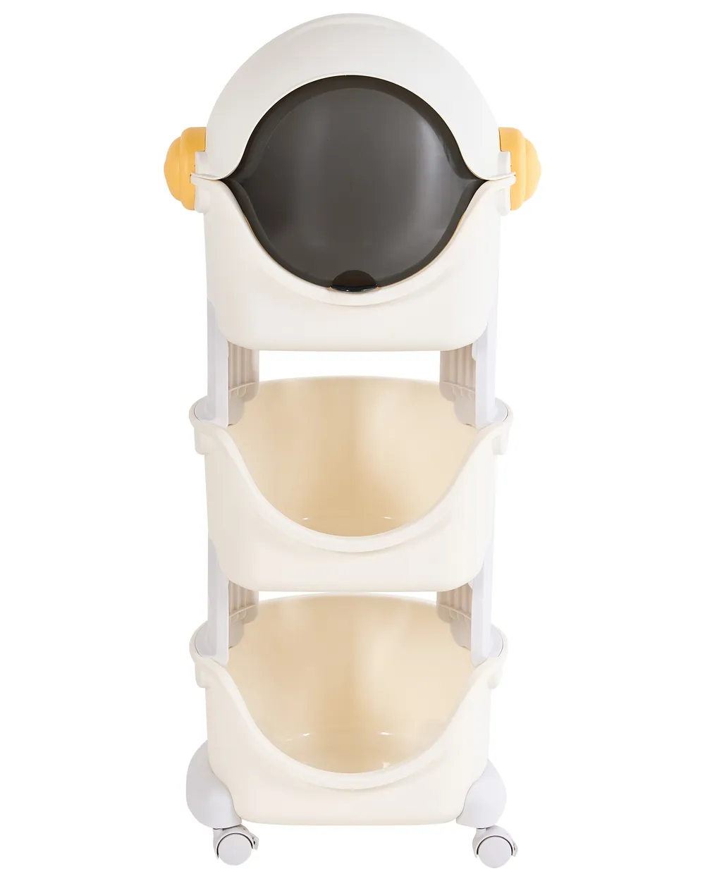 Spielzeugaufbewahrung BAWLEY Astronaut 106 cm mit Rädern Hellbeige_1124092