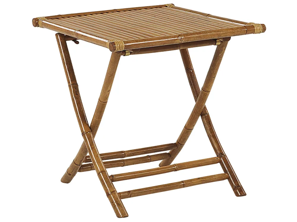 Outdoor Bistrotisch MOLISE 70 cm 70 cm Bambus Braun