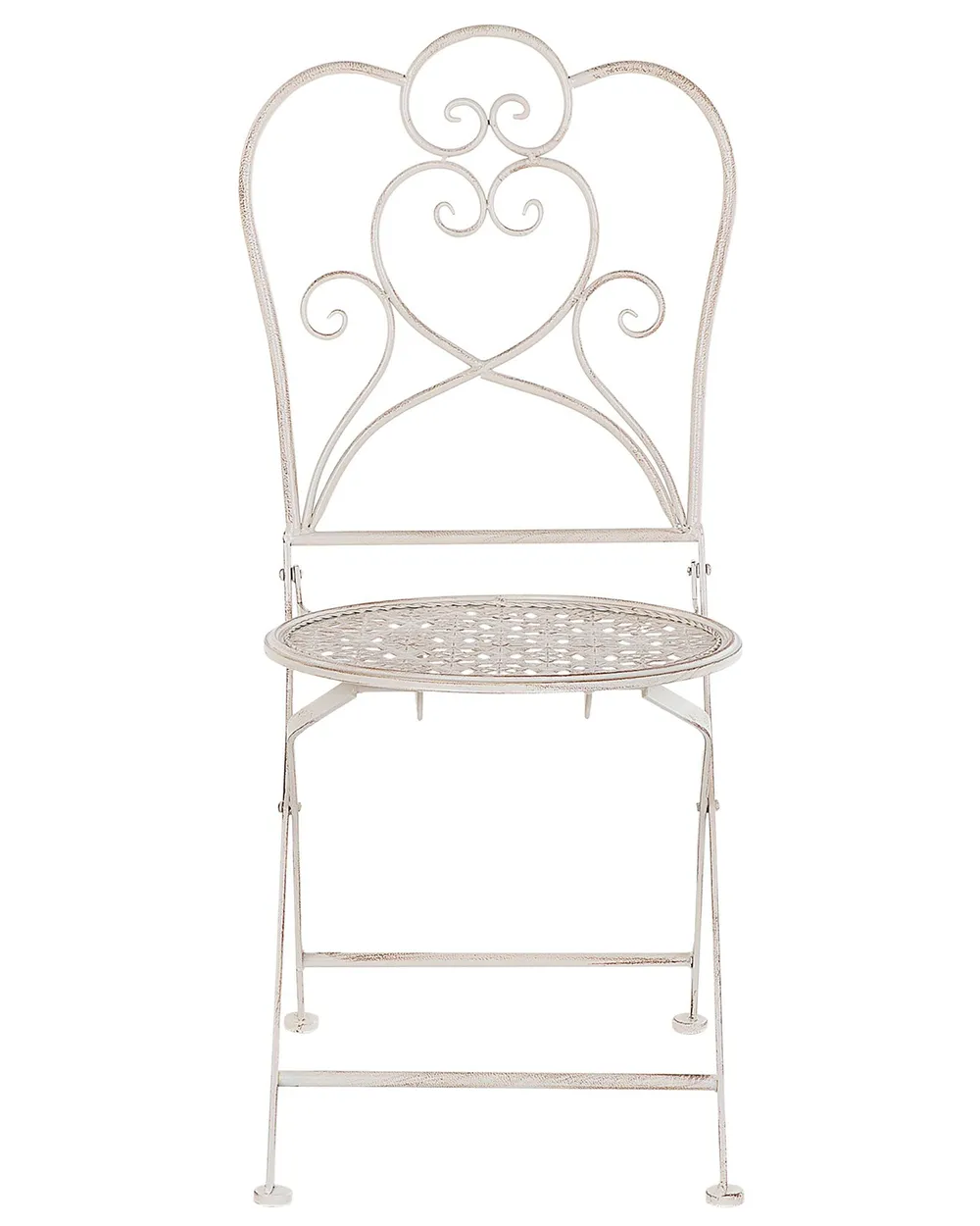 Set of 2 Garden Chairs TRIESTE Folding Metal Light Beige_763370