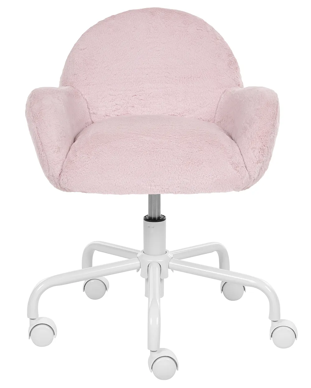 Desk Chair JUBBI Faux Fur Pastel Pink_1159628