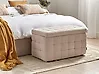 Ottomane mit Stauraum MICHIGAN Bouclé Beige
