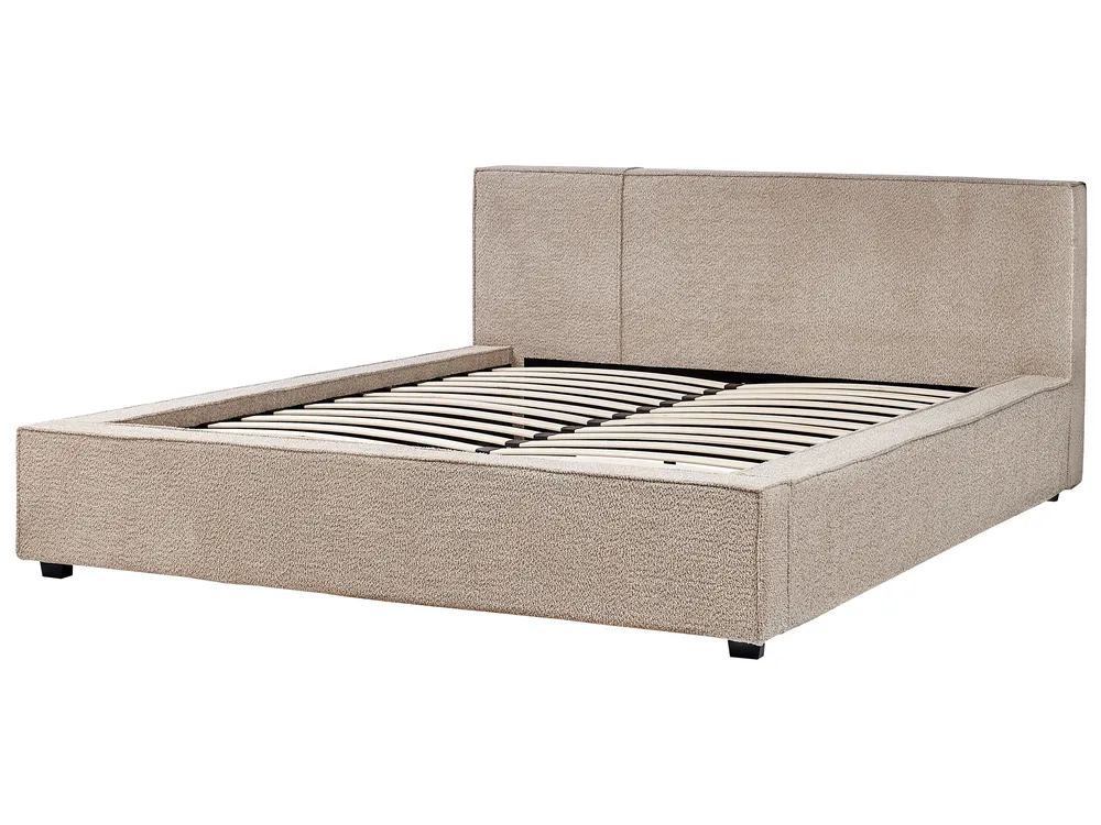 Bed Boucle MIRANDE 160 x 200 cm (EU King Size) Taupe_943346