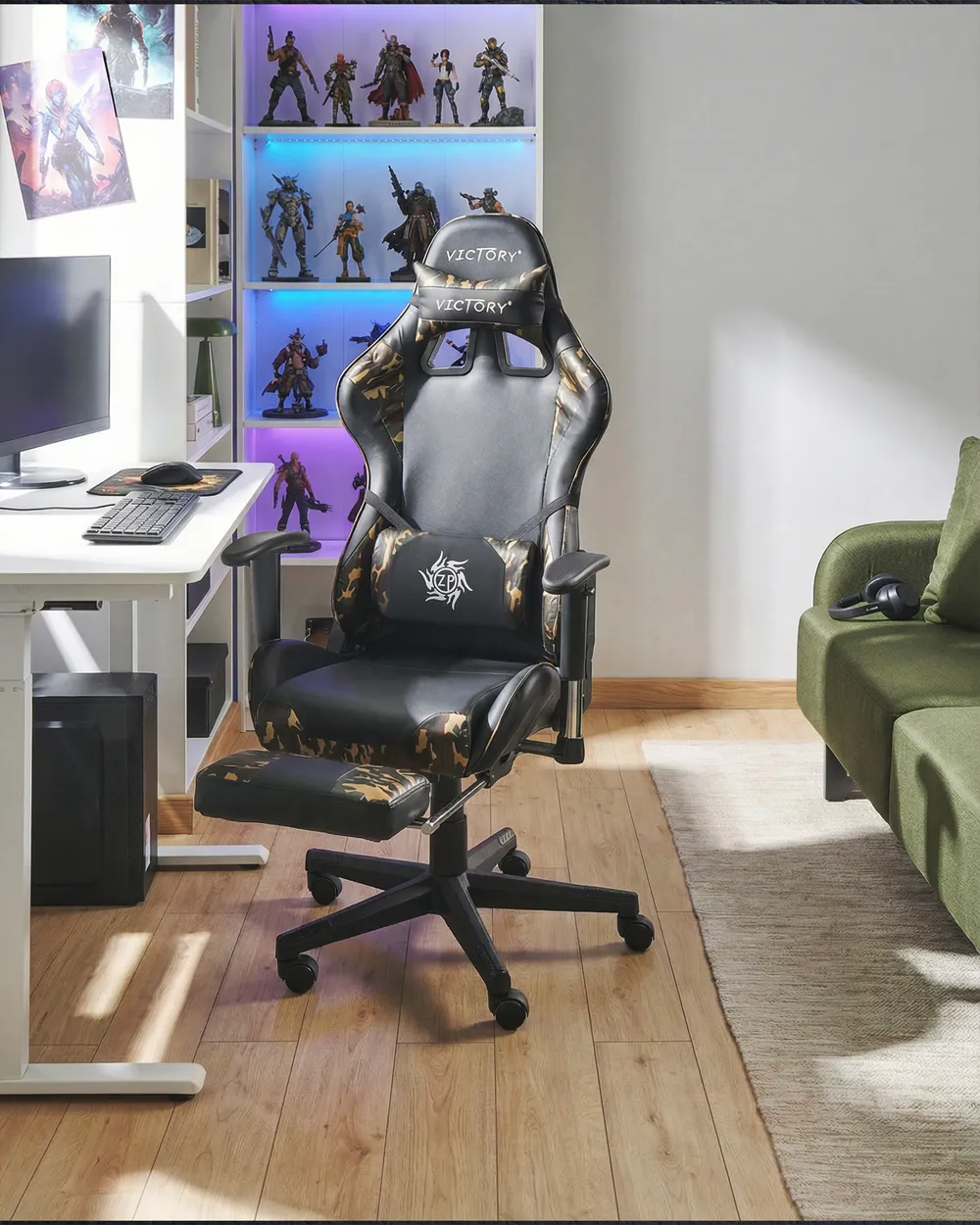 Gaming Stuhl VICTORY Kunstleder Dunkelgrau