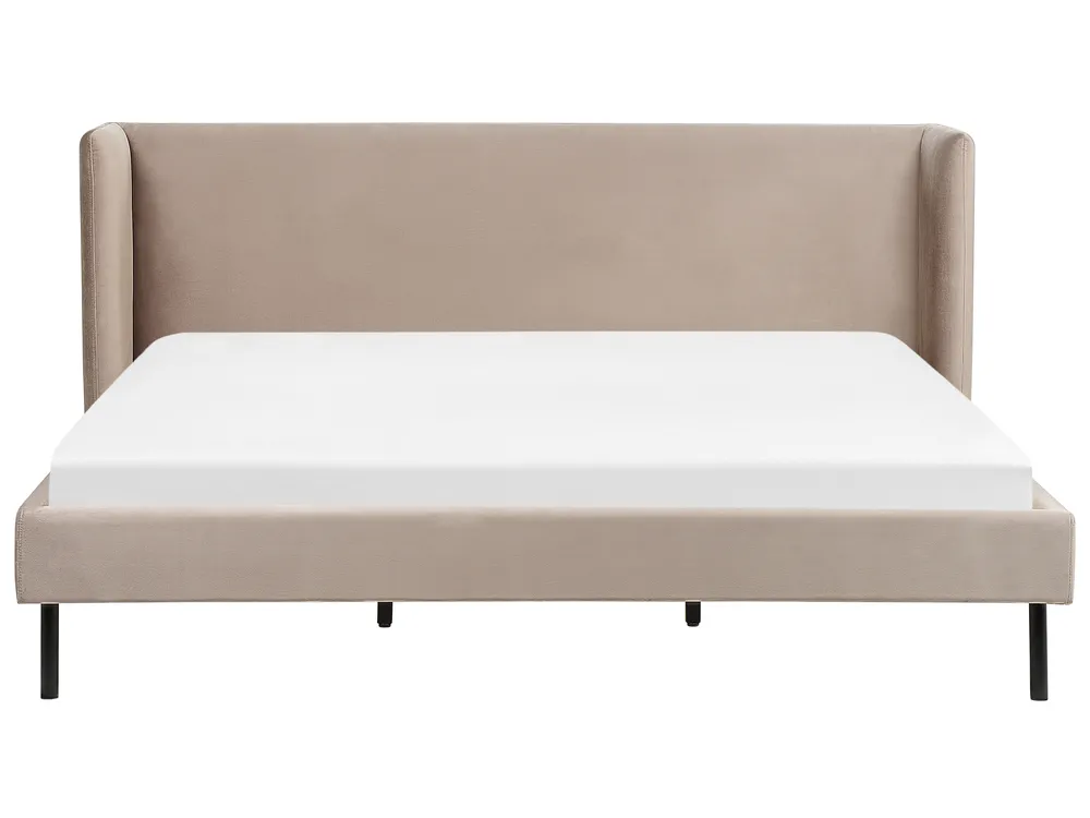 Krevet Samet ARETTE 180 x 200 cm Sivo-bež_875230