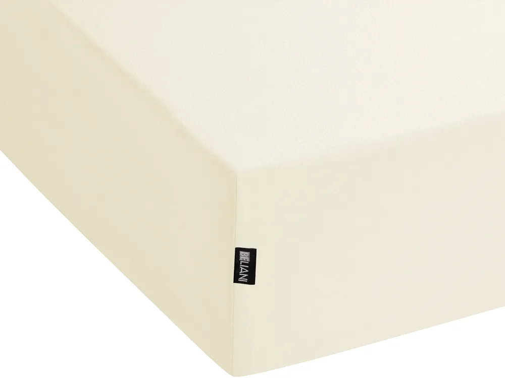 Fitted Sheet JANBU 200 x 200 cm Cotton Yellow_845251