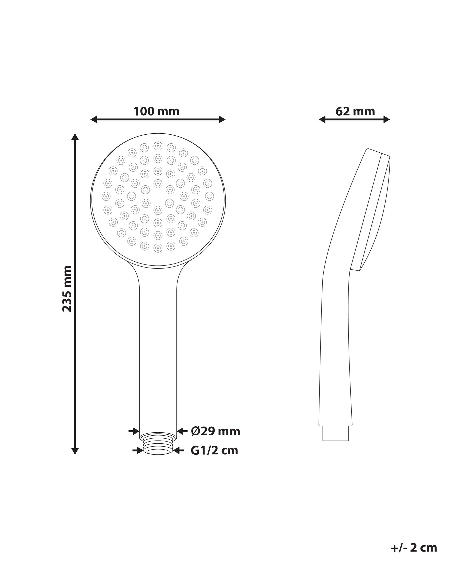Shower Head and Hose Kit AYPATE Gold_988995